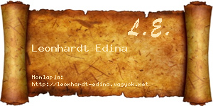 Leonhardt Edina névjegykártya